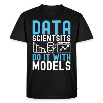 Analyste de données en science des données - T-shirt Premium bio Homme - noir - Devant - Nico (187cm)