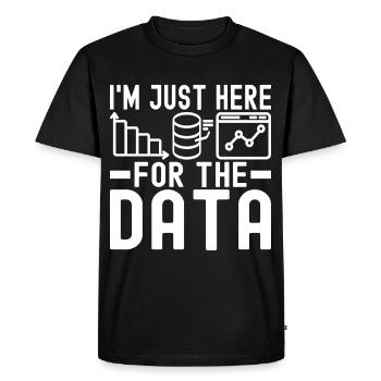 Analyste de données en science des données - T-shirt Premium bio Homme - noir - Devant - Nico (187cm)