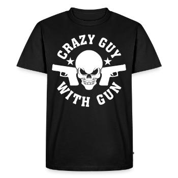 Rifle Weapons Firearm Pistol Gun Guns - Men's Premium Organic T-Shirt - black - Front - Nico (187cm)