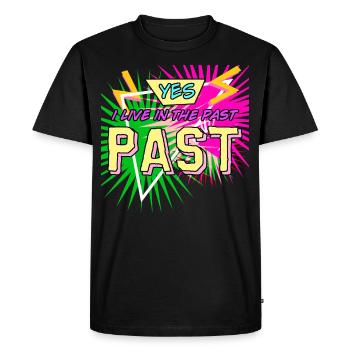 1980's Retro 80s Disco - Men's Premium Organic T-Shirt - black - Front - Nico (187cm)