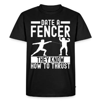 Fencing Fencing - Men's Premium Organic T-Shirt - black - Front - Nico (187cm)
