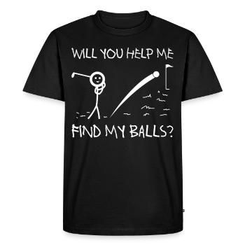 Terrain de golf Joueurs de golf - T-shirt Premium bio Homme - noir - Devant - Nico (187cm)