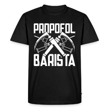 Anästhesist Anästhesistin Propofol Barista - Männer Premium Bio T-Shirt - Schwarz - Vorne - Nico (187cm)