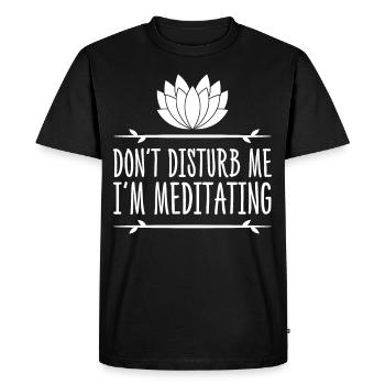 Yoga Méditation Méditation - T-shirt Premium bio Homme - noir - Devant - Nico (187cm)