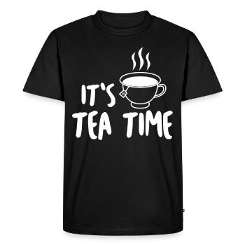 Tea Cup Tea Bag Teapot - Men's Premium Organic T-Shirt - black - Front - Nico (187cm)