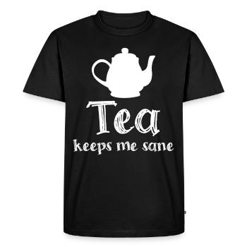 Teapot Tea Cup Tea Bag - Men's Premium Organic T-Shirt - black - Front - Nico (187cm)