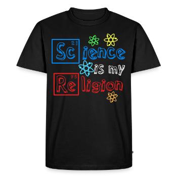 Science Athée Athéisme Agnostique Athéisme - T-shirt Premium bio Homme - noir - Devant - Nico (187cm)