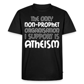 Non-croyant Athéisme Athée Agnostique - T-shirt Premium bio Homme - noir - Devant - Nico (187cm)