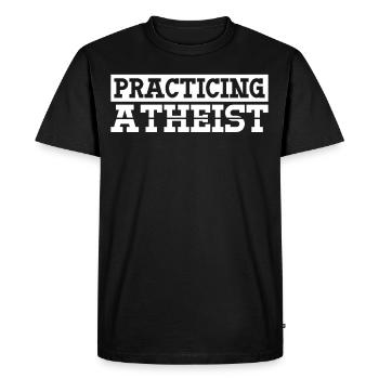 Athéisme Non-croyant Athée Agnostique - T-shirt Premium bio Homme - noir - Devant - Nico (187cm)