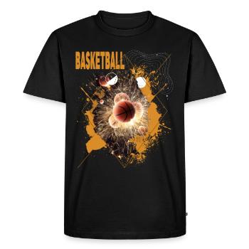Basket-ball Basketteur Basketteur Dunking Sports Fan Club - T-shirt Premium bio Homme - noir - Devant - Nico (187cm)