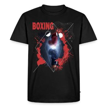 Boxe Boxe Boxe Gants de Boxe Boxe Match Ring de Boxe - T-shirt Premium bio Homme - noir - Devant - Nico (187cm)