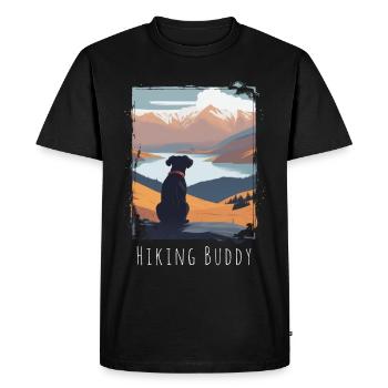 Hiking Buddy - Votre compagnon de randonnée au sommet - T-shirt Premium bio Homme - noir - Devant - Nico (187cm)