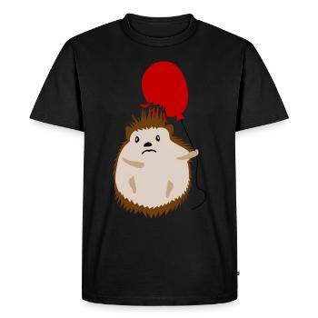 Hérisson Ballon Rouge Hérissons - T-shirt Premium bio Homme - noir - Devant - Nico (187cm)