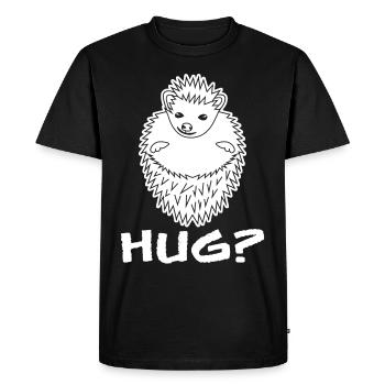 Hérisson Hug Hugger Hérissons - T-shirt Premium bio Homme - noir - Devant - Nico (187cm)