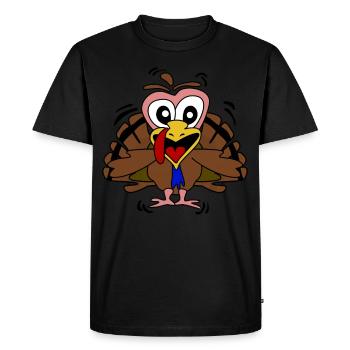 Dindes folles de Thanksgiving à la dinde - T-shirt Premium bio Homme - noir - Devant - Nico (187cm)