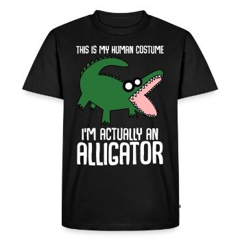 Alligator Alligators Crocodile - T-shirt Premium bio Homme - noir - Devant - Nico (187cm)