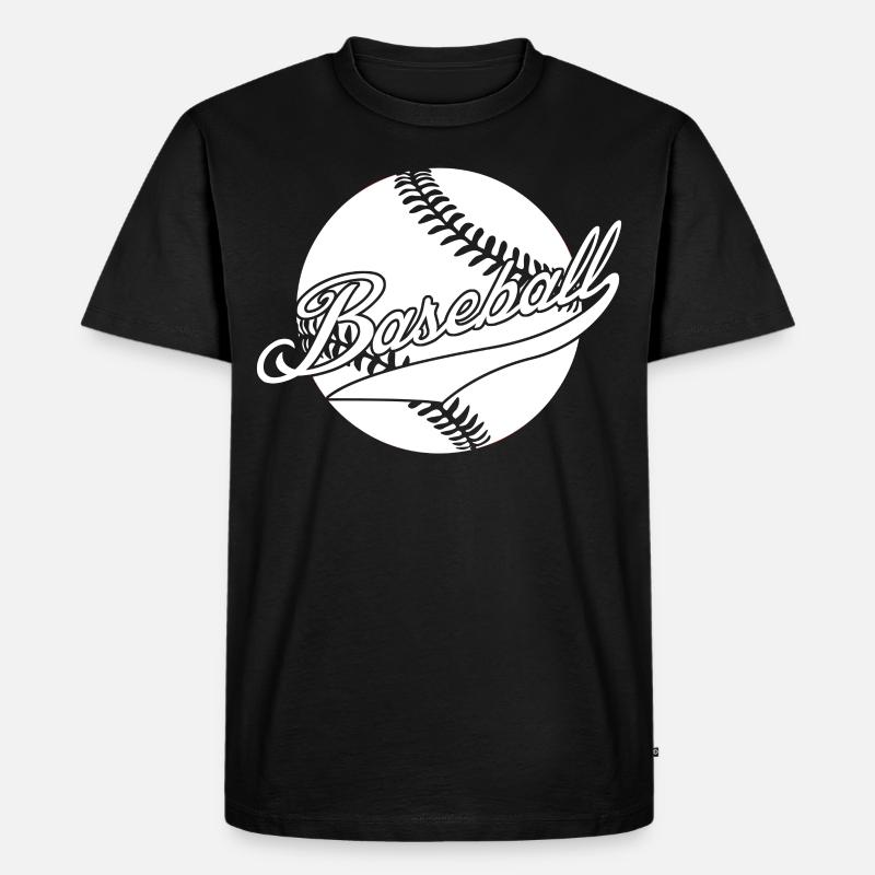 Baseball Bat Baseball Player - Männer Premium Bio T-Shirt - Schwarz