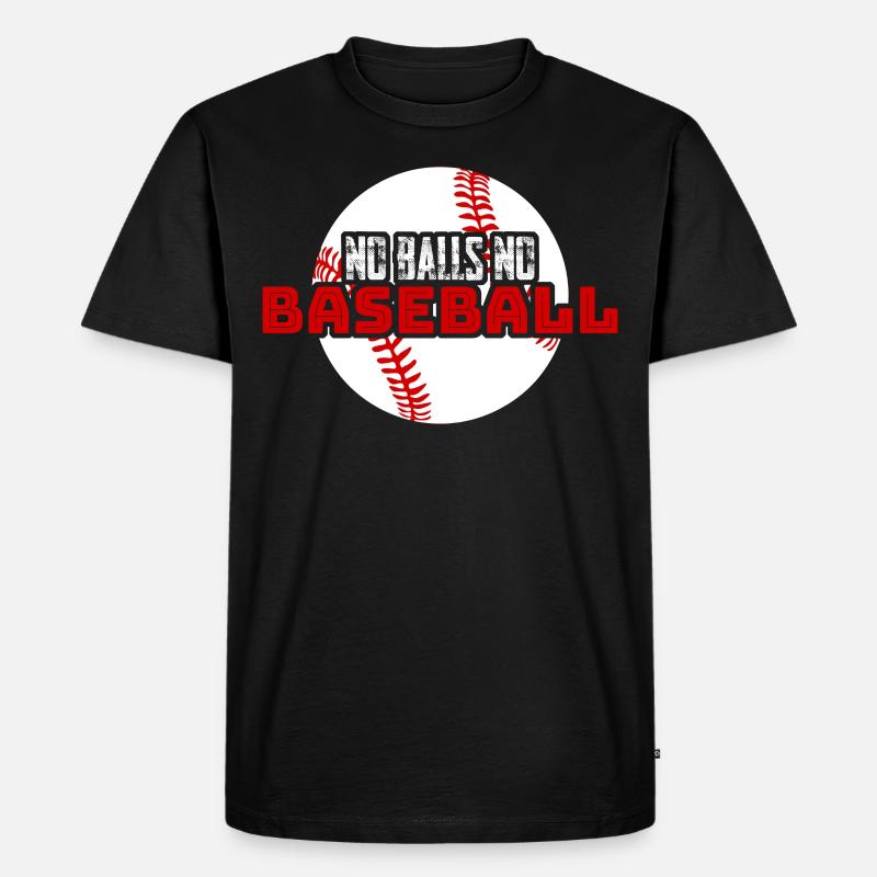 Baseball - Männer Premium Bio T-Shirt - Schwarz