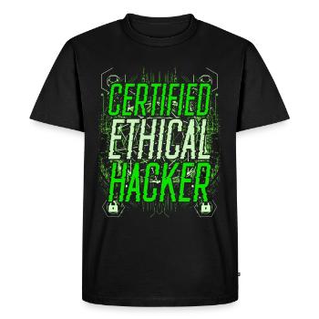Certified Ethical Hacker - Men's Premium Organic T-Shirt - black - Front - Nico (187cm)