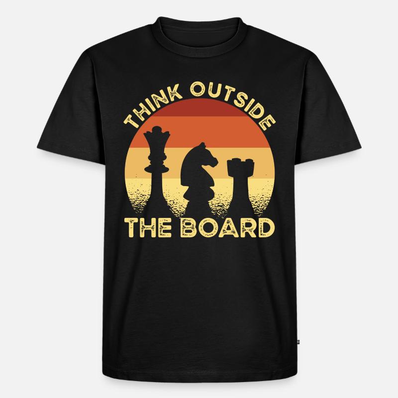 Schach Think Outside - Männer Premium Bio T-Shirt - Schwarz