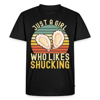 Huîtres Amateurs d’huîtres - T-shirt Premium bio Homme - noir - Devant - Nico (187cm)