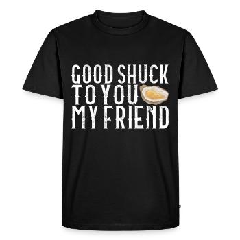 Huîtres Amateurs d’huîtres - T-shirt Premium bio Homme - noir - Devant - Nico (187cm)