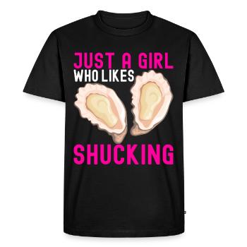 Huîtres Amateurs d’huîtres - T-shirt Premium bio Homme - noir - Devant - Nico (187cm)