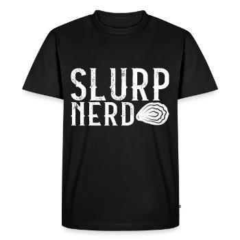 Huîtres Amateurs d’huîtres - T-shirt Premium bio Homme - noir - Devant - Nico (187cm)