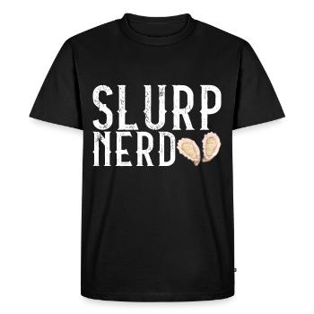 Huîtres Amateurs d’huîtres - T-shirt Premium bio Homme - noir - Devant - Nico (187cm)