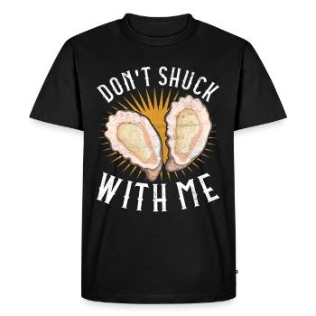 Huîtres Amateurs d’huîtres - T-shirt Premium bio Homme - noir - Devant - Nico (187cm)