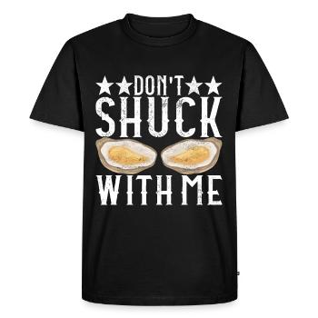 Huîtres Amateurs d’huîtres - T-shirt Premium bio Homme - noir - Devant - Nico (187cm)