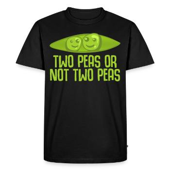 Deux petits pois - T-shirt Premium bio Homme - noir - Devant - Nico (187cm)