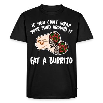 Mexican Food Burrito Burritos - Men's Premium Organic T-Shirt - black - Front - Nico (187cm)
