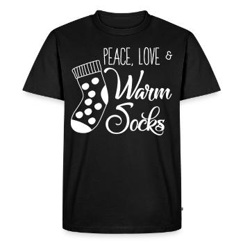 Chaussettes chaudes en laine chaussettes d’hiver chaussette - T-shirt Premium bio Homme - noir - Devant - Nico (187cm)