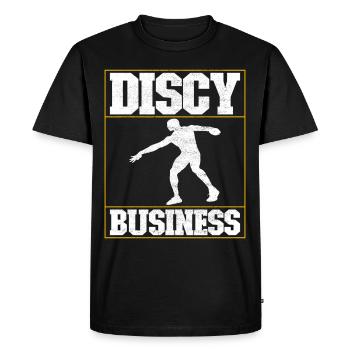Lancer du disque Lancer du disque - T-shirt Premium bio Homme - noir - Devant - Nico (187cm)