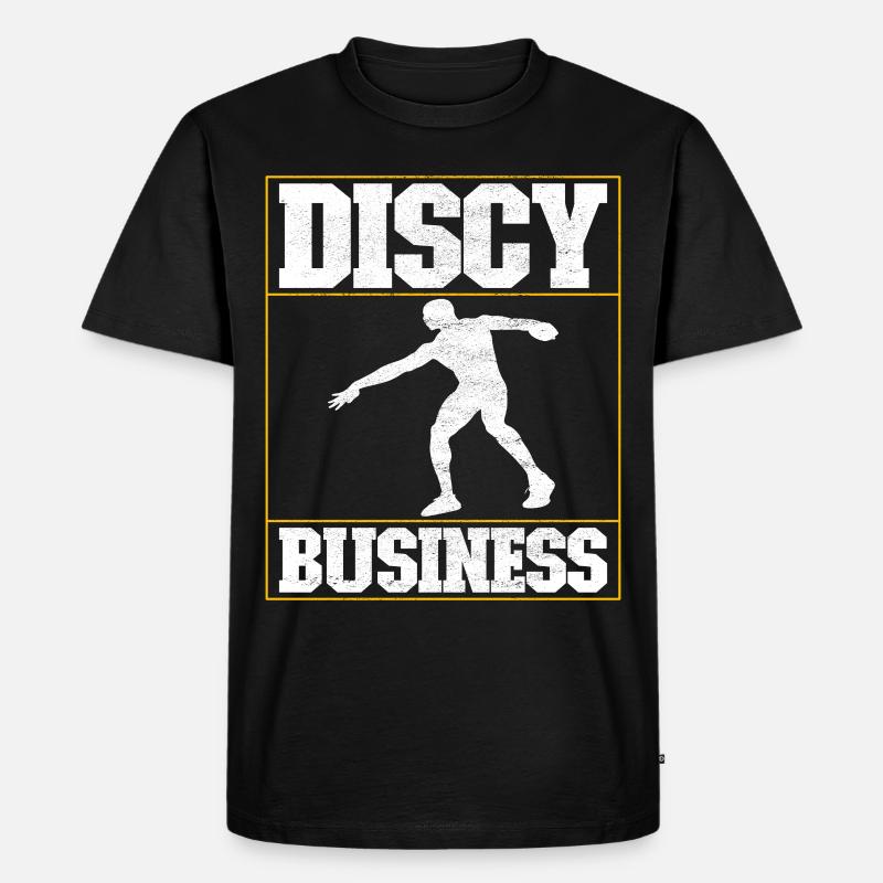 Diskuswerfer Diskuswurf - Männer Premium Bio T-Shirt - Schwarz