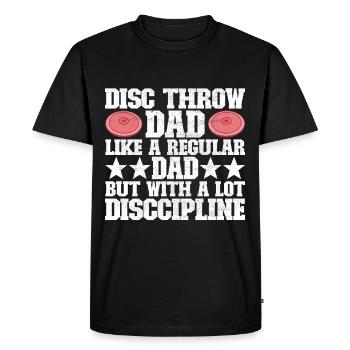 Lancer du disque Lancer du disque - T-shirt Premium bio Homme - noir - Devant - Nico (187cm)