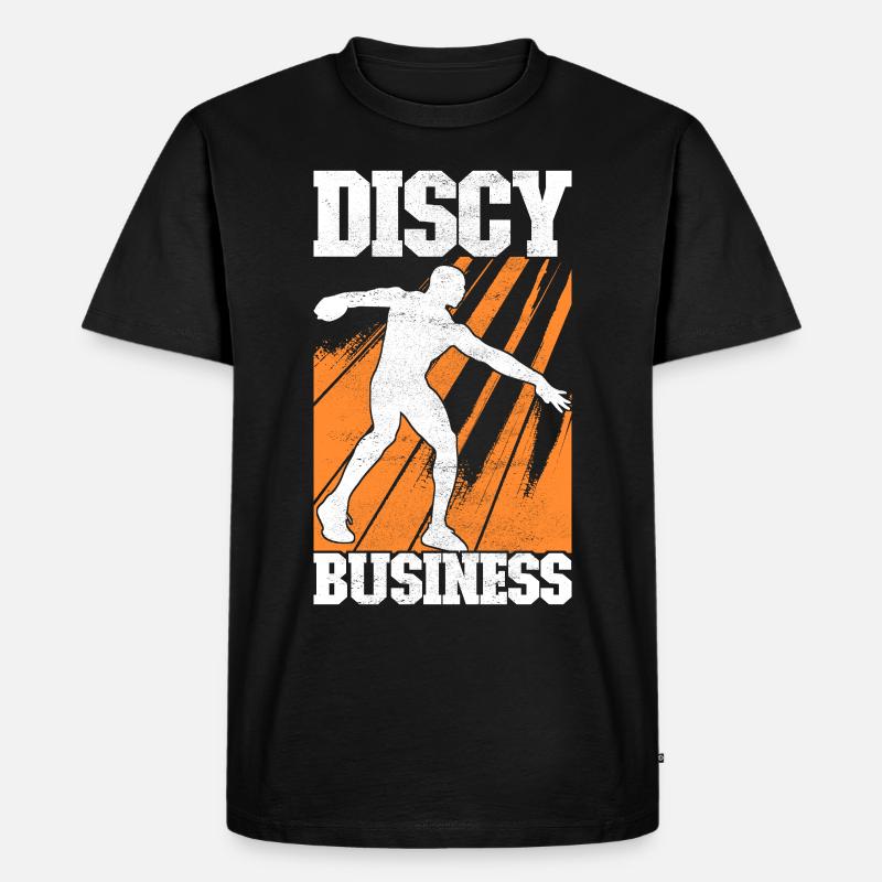 Diskuswerfer Diskuswurf - Männer Premium Bio T-Shirt - Schwarz