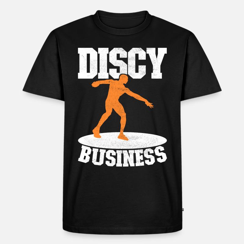 Diskuswerfer Diskuswurf - Männer Premium Bio T-Shirt - Schwarz
