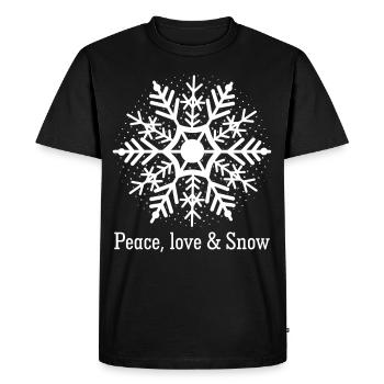 Flocon de neige Flocons de neige Neige - T-shirt Premium bio Homme - noir - Devant - Nico (187cm)