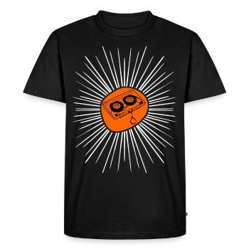 Cassette Cassettes 80s 90s Mixtape - Men's Premium Organic T-Shirt - black - Front - Nico (187cm)