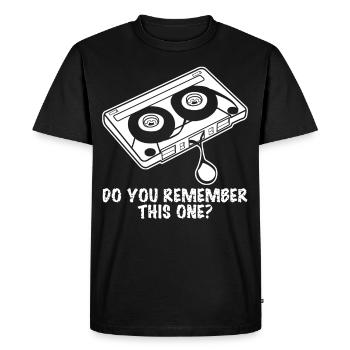 Cassette Cassettes 90s 80s - Men's Premium Organic T-Shirt - black - Front - Nico (187cm)