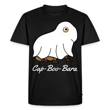 Capybaras Ghost Capybara - Men's Premium Organic T-Shirt - black - Front - Nico (187cm)
