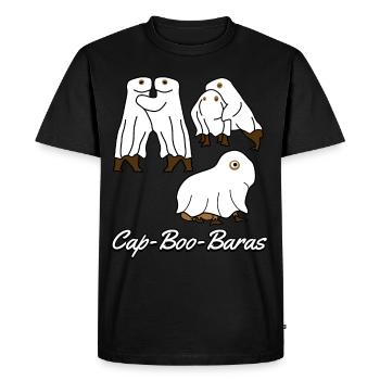 Capybaras Ghosts Capybara - Men's Premium Organic T-Shirt - black - Front - Nico (187cm)