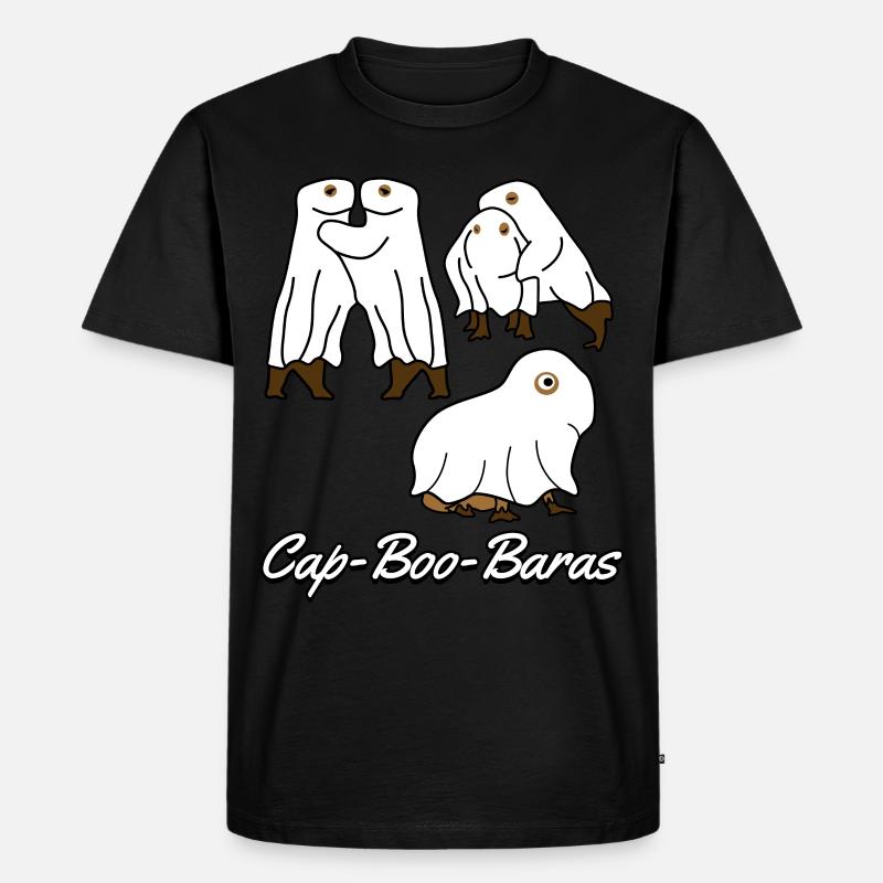 Capybaras Ghosts Capybara - Männer Premium Bio T-Shirt - Schwarz