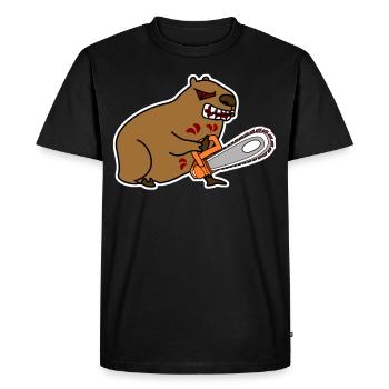 Capybaras Evil Capybara - Men's Premium Organic T-Shirt - black - Front - Nico (187cm)