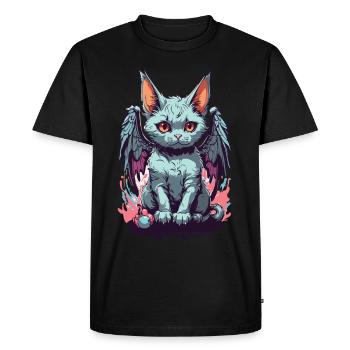 Démons gothiques chat Pastel Vintage Design - T-shirt Premium bio Homme - noir - Devant - Nico (187cm)