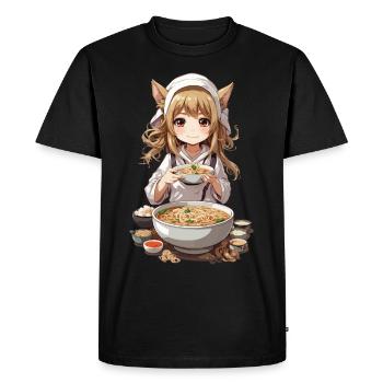 Kemonomimi Girl Ramen Anime Manga Amateur - T-shirt Premium bio Homme - noir - Devant - Nico (187cm)