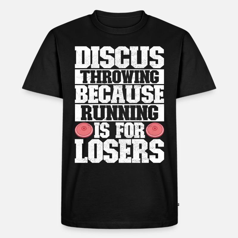 Diskuswerfer Diskuswerfen - Männer Premium Bio T-Shirt - Schwarz