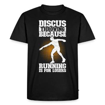 Discus thrower discus throw - Men's Premium Organic T-Shirt - black - Front - Nico (187cm)